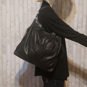 Lucky Brand Leather Bag with Stud Accents